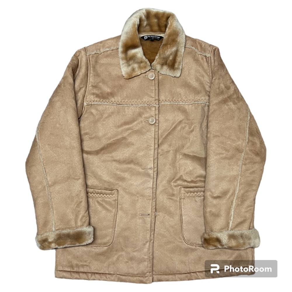 Suede Faux fur coat